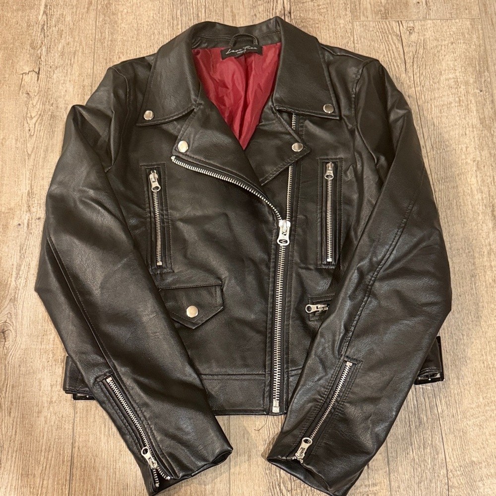 Love Tree Black Jacket with Red Interior